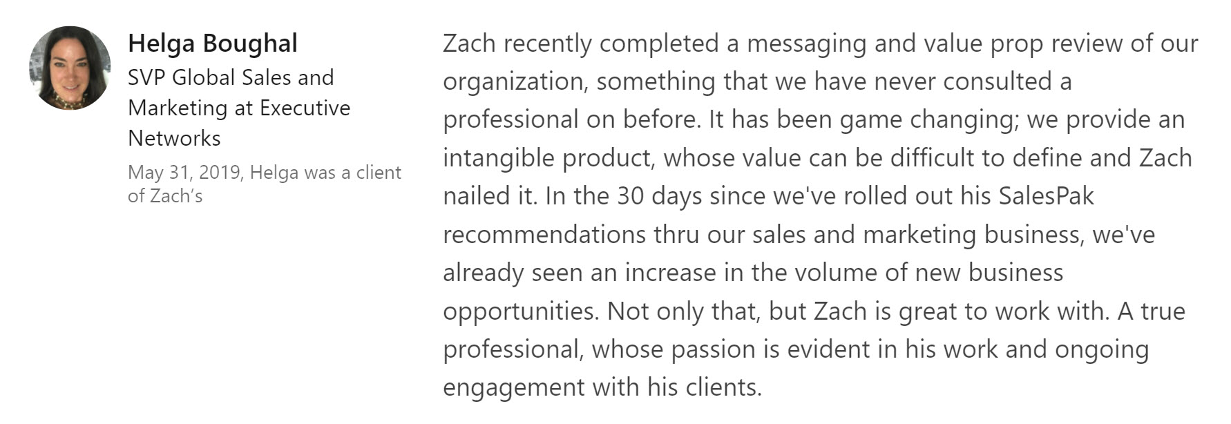 Zach is great to work with